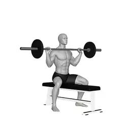 Barbell Seated Overhead Press demonstrated